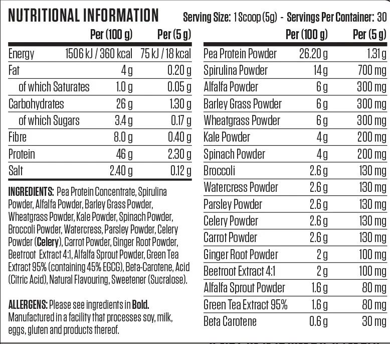 Applied Nutrition Critical Greens 30 Servings - Image 3