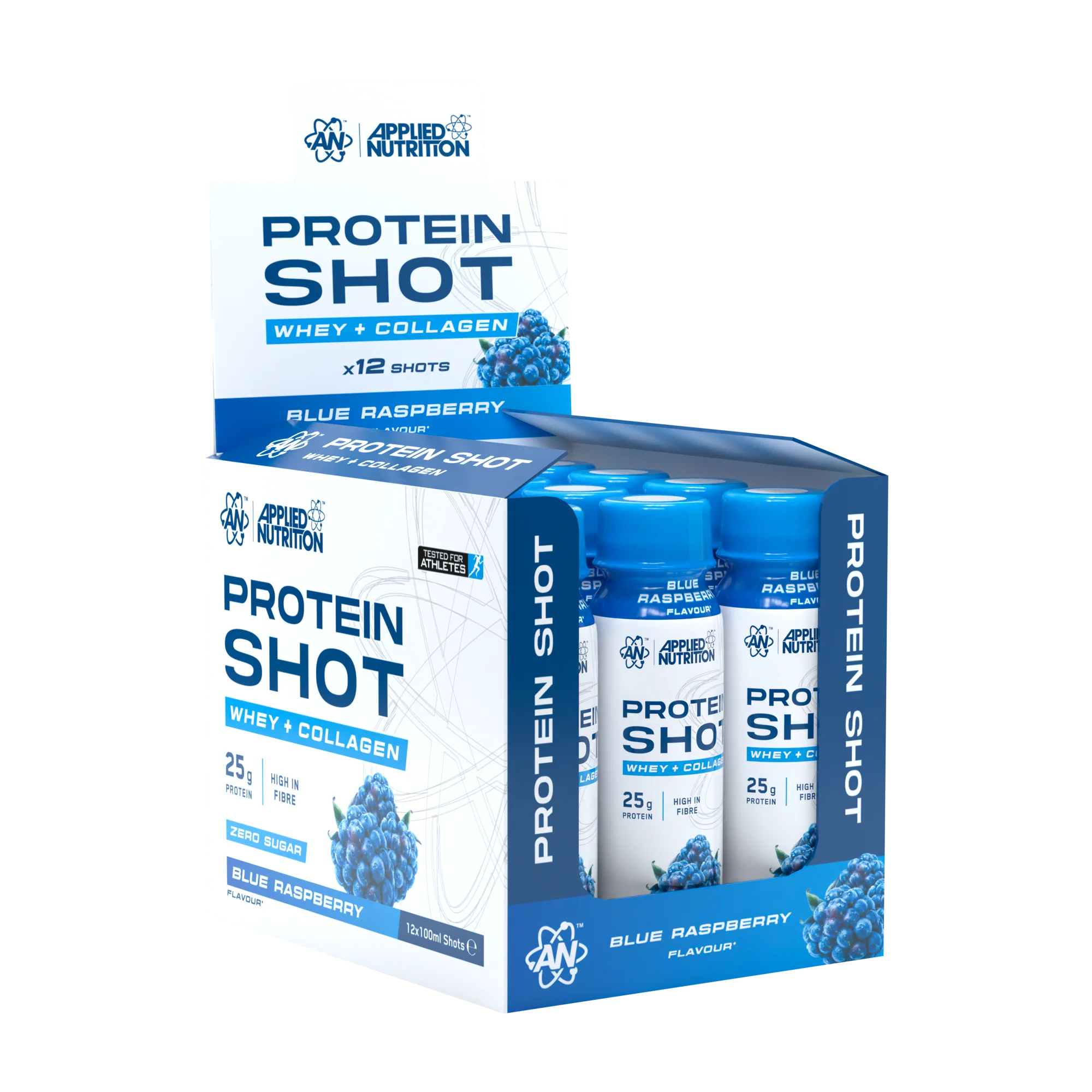 Applied Nutrition Protein Shot 100mL Blue Raspberry (Pack of 12)
