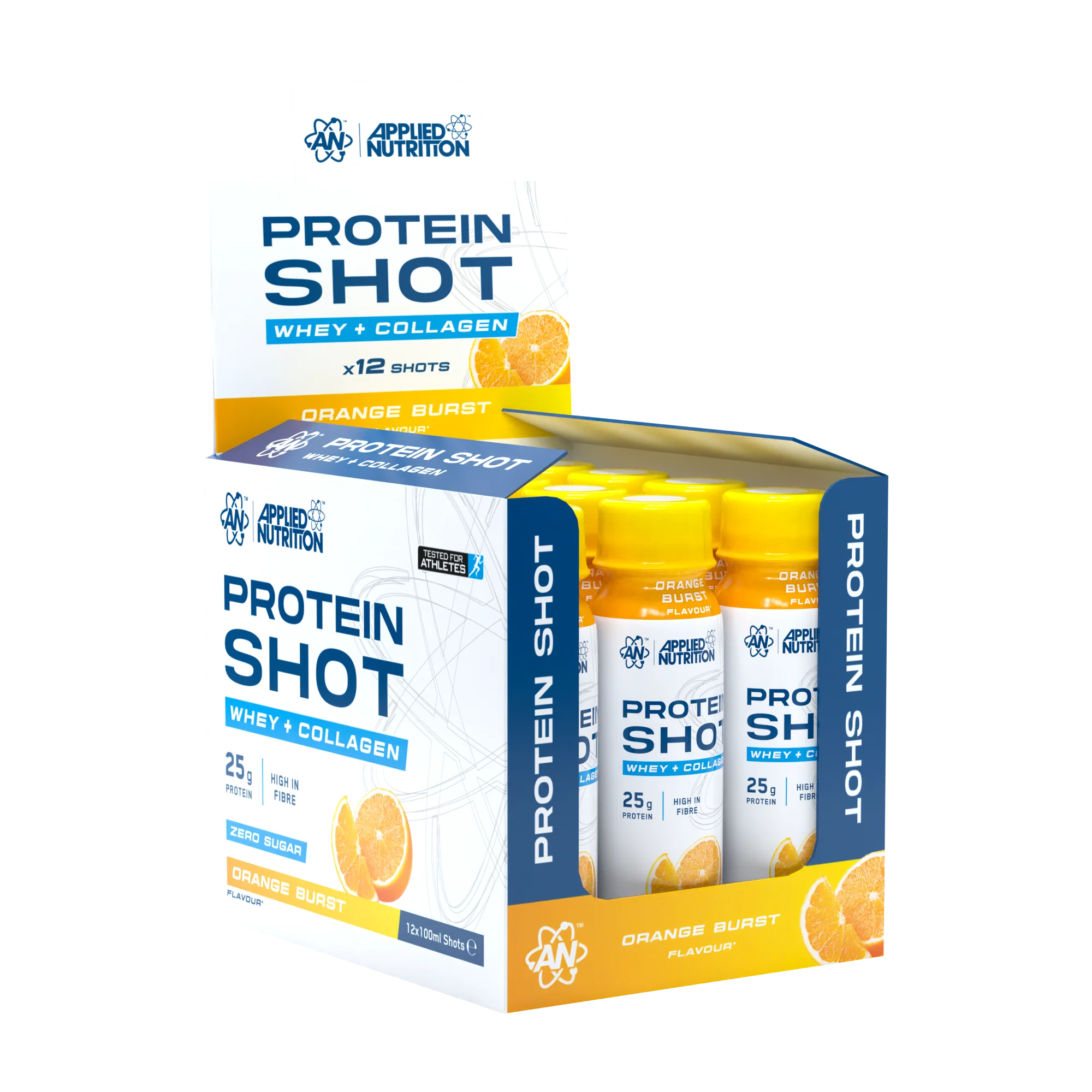 Applied Nutrition Protein Shot 100mL Orange Burst (Pack of 12)