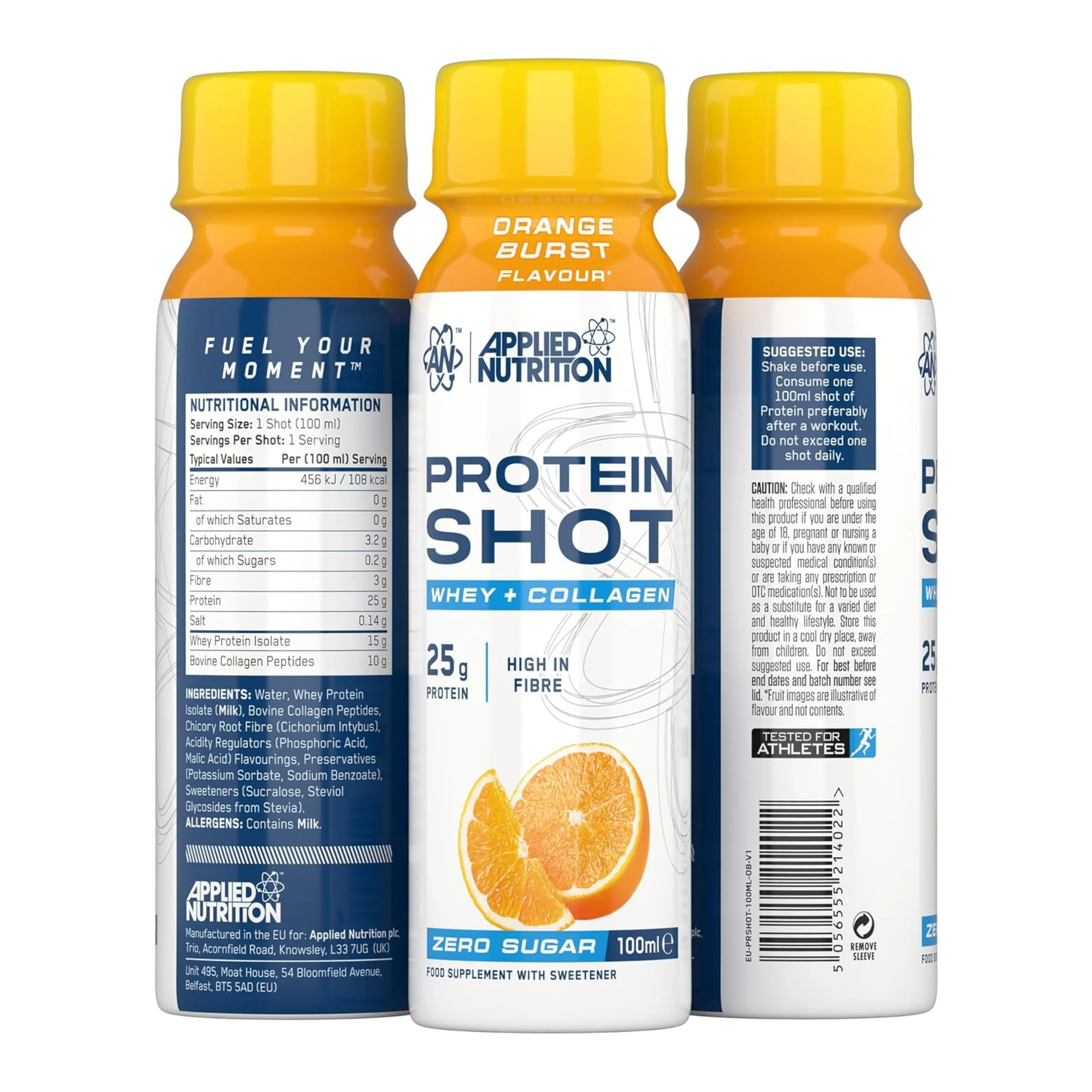 Applied Nutrition Protein Shot 100mL Orange Burst (Pack of 12) - Image 2