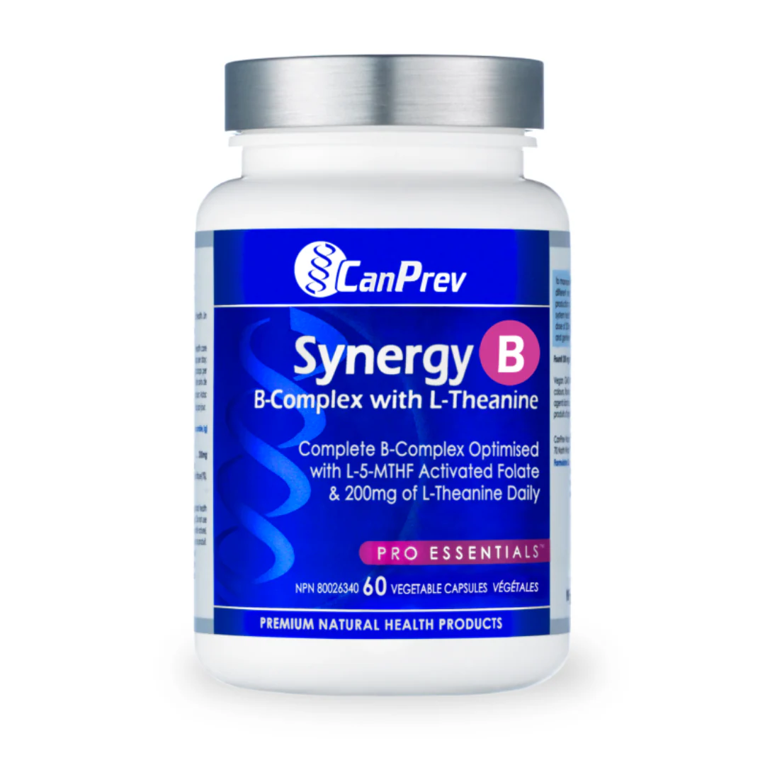 CanPrev Synergy B Complex with L-Theanine 60 Capsules