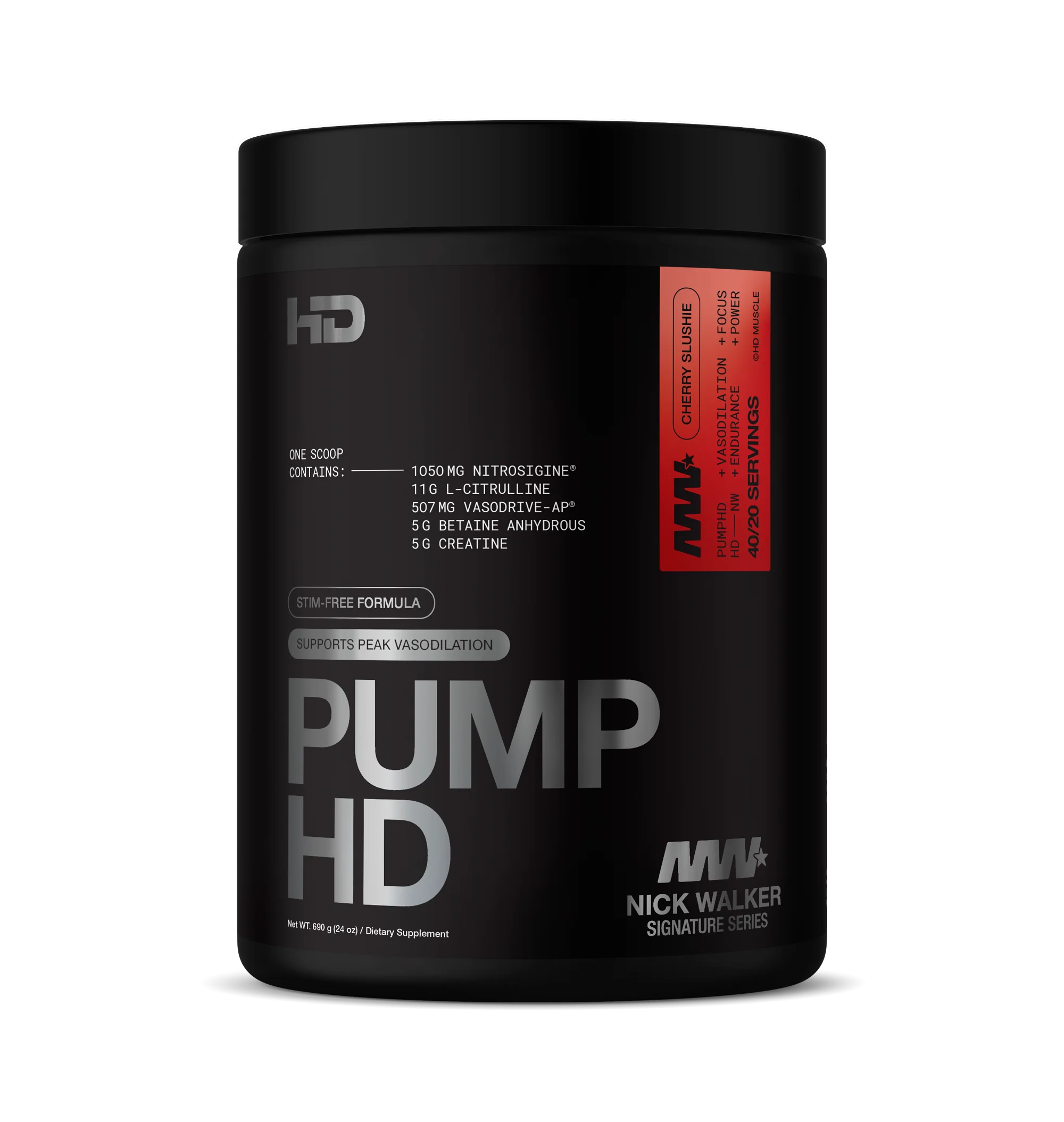 HD Muscle PumpHD Nick Walker Stim Free Pre Workout 20/40 Servings