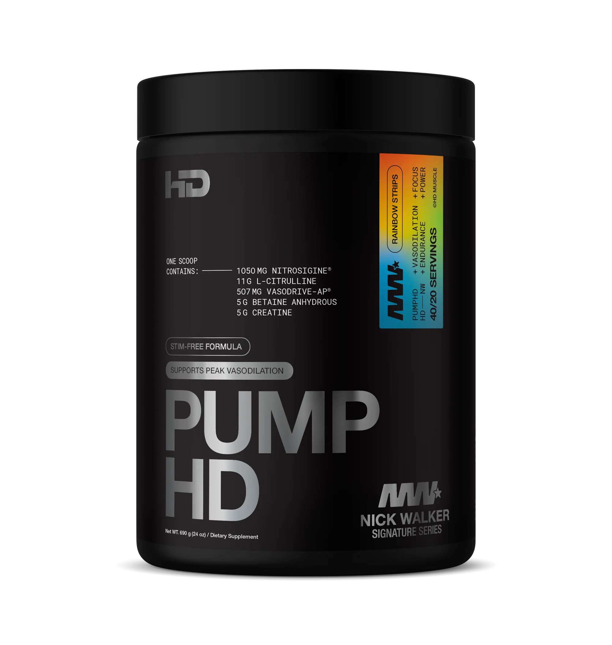 HD Muscle PumpHD Nick Walker Stim Free Pre Workout 20/40 Servings - Image 2