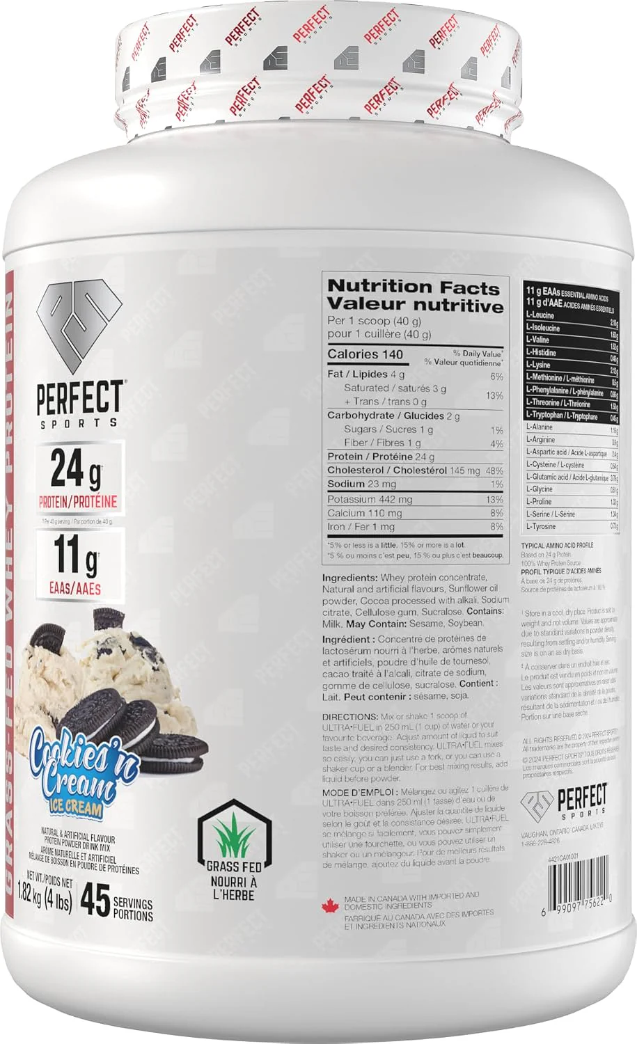 Perfect Sports Ultra Fuel Grass-Fed Whey Protein 4lb - Image 4