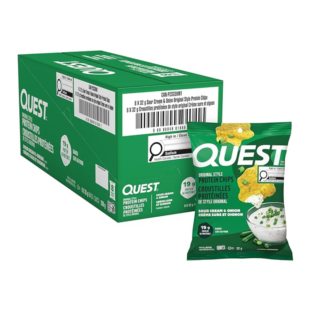 Quest – Protein Chips (Box of 8) - Cheddar & Sour Cream