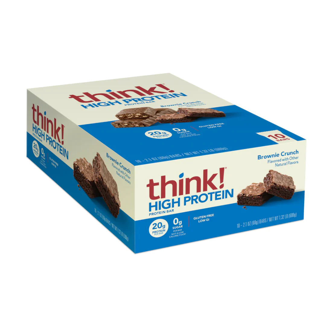 Think! Brownie Crunch Protein Bars (10 Bar Box + 2 single bars) 12-Pack